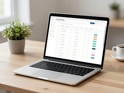 PWGermanShop-Adminoberfl&auml;che auf einem Laptop