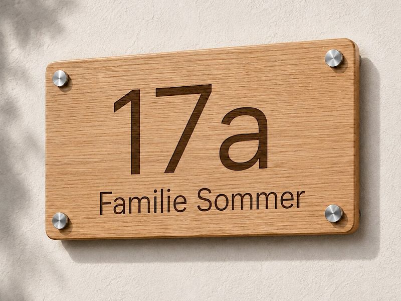 Hausnummernschild nach Ma&szlig;